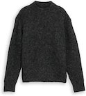 Thumbnail - TOM TAILOR DENIM Damen Relaxed Fit Strickpullover mit Stehkragen, grau, Meliert, Gr. S