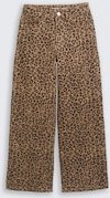 TOM TAILOR Mädchen Wide Leg Jeans mit Leo-Print, braun, Animalprint, Gr. 134