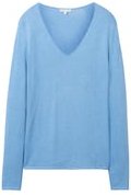 Thumbnail - TOM TAILOR Damen Pullover mit V-Ausschnitt, blau, Meliert, Gr. XXL