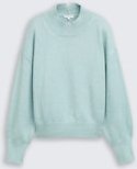 TOM TAILOR Damen Oversize Strickpullover mit Stehkragen, blau, Meliert, Gr. S