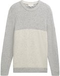 Thumbnail - TOM TAILOR Herren Regular Fit Strickpullover mit Logo-Badge, weiß, Meliert, Gr. S