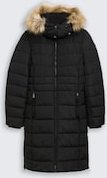 TOM TAILOR Damen Puffer-Mantel mit abnehmbarer Kapuze, schwarz, Uni, Gr. XXXL