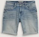 TOM TAILOR Herren TTJOSH REGULAR SLIM Jeans Shorts, blau, Uni, Gr. 34