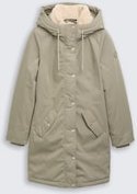 TOM TAILOR Damen Winter Parka mit Kapuze, grün, Uni, Gr. XXL