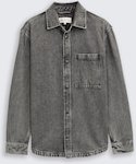 Thumbnail - TOM TAILOR DENIM Herren Overshirt Jeanshemd mit Brusttasche, grau, Uni, Gr. M