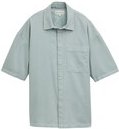 TOM TAILOR DENIM Herren Overshirt Hemd mit kurzen Ärmeln, blau, Uni, Gr. S