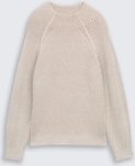 TOM TAILOR Damen Loose Fit Strickpullover mit Stehkragen, beige, Uni, Gr. XXL