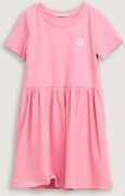 TOM TAILOR Mädchen Mini-Kleid mit Rippstruktur, rosa, Uni, Gr. 116/122