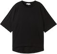 Thumbnail - TOM TAILOR DENIM Damen Oversize T-Shirt aus Baumwolle, schwarz, Uni, Gr. L