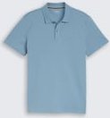 TOM TAILOR Herren Piqué Poloshirt mit Logo-Stickerei, blau, Uni, Gr. XL