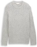 Thumbnail - TOM TAILOR Herren Strickpullover mit Strukturmix, grau, Meliert, Gr. L