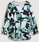 TOM TAILOR Damen Bluse mit Muster, grün, Gemustert, Gr. 34