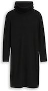 TOM TAILOR Damen Cosy Kleid mit Waffelstruktur, schwarz, Uni, Gr. 36