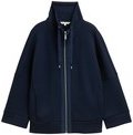 Thumbnail - TOM TAILOR Damen Boxy Fit Scuba Sweatjacke, blau, Uni, Gr. S