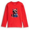 Thumbnail - TOM TAILOR Jungen Langarmshirt mit Fotoprint, rot, Uni, Gr. 116/122
