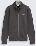 TOM TAILOR Herren Sweatjacke mit Stehkragen, grau, Uni, Gr. XXXL