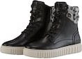 Thumbnail - TOM TAILOR Damen Gefütterte Stiefelette mit Leo-Detail, schwarz, Uni, Gr. 39