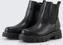 TOM TAILOR Damen Gefütterte Chelsea Boots, schwarz, Uni, Gr. 37