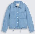 Thumbnail - TOM TAILOR DENIM Damen Lightweight Jeansjacke mit Kordelzug, blau, Uni, Gr. XXL