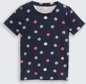 TOM TAILOR Mädchen T-Shirt mit Muster, blau, Gepunktet, Gr. 92/98