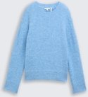 TOM TAILOR Damen Strickpullover mit Wollanteil, blau, Meliert, Gr. XXL