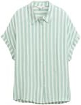 Thumbnail - TOM TAILOR Damen Loose Fit Bluse mit Streifenmuster, grün, Gestreift, Gr. 38