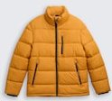 TOM TAILOR Herren Puffer-Jacke aus wasserabweisendem Material, braun, Uni, Gr. L