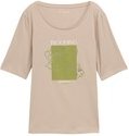 TOM TAILOR Damen T-Shirt mit Print, grau, Uni, Gr. XL