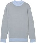 TOM TAILOR DENIM Herren Strickpullover mit Bündchen, blau, Gemustert, Gr. XL