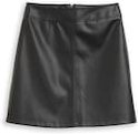 Thumbnail - TOM TAILOR DENIM Damen Mini-Rock in Lederoptik, schwarz, Uni, Gr. L