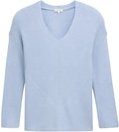 Thumbnail - TOM TAILOR Damen Plus Size - Strickpullover mit V-Ausschnitt, blau, Uni, Gr. 50