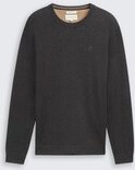TOM TAILOR Herren Strickpullover aus Baumwolle, grau, Meliert, Gr. S