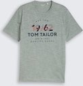 TOM TAILOR Herren T-Shirt mit Logo-Print, grün, Meliert, Gr. XXL