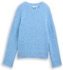 TOM TAILOR Damen Strickpullover mit Wollanteil, blau, Meliert, Gr. XXXL