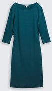 TOM TAILOR Damen Kleid mit Raffungen, grün, Uni, Gr. 46
