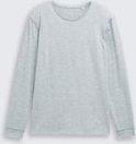Thumbnail - TOM TAILOR DENIM Herren Langarmshirt in Melange-Optik, blau, Uni, Gr. L