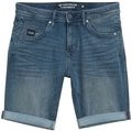 TOM TAILOR Herren TTJOSH REGULAR SLIM Jeans Shorts mit Stretch, blau, Uni, Gr. 30