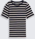 Thumbnail - TOM TAILOR DENIM Damen Slim Fit T-Shirt mit Streifenmuster, blau, Gestreift, Gr. XL