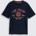 Thumbnail - TOM TAILOR Herren T-Shirt mit Logo-Print, blau, Uni, Gr. XXL