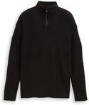 Thumbnail - TOM TAILOR DENIM Herren Relaxed Fit Troyer Strickpullover, bunt, Uni, Gr. M