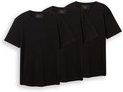TOM TAILOR DENIM Herren T-Shirts aus Baumwolle im 3er-Pack, schwarz, Uni, Gr. XL