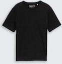 TOM TAILOR DENIM Herren Basic T-Shirt in Unifarben, schwarz, Uni, Gr. XS