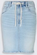 TOM TAILOR Damen Jeansrock mit Kordelzug, blau, Uni, Gr. 36