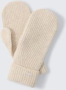 TOM TAILOR Damen Cosy Fäustlinge, beige, Meliert, Gr. ONESIZE