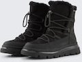 TOM TAILOR Damen Wasserfeste Schneestiefel mit Schnürung, schwarz, Uni, Gr. 39