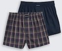 TOM TAILOR Herren Kurze Boxershorts im 2er-Pack, blau, Kariert, Gr. XL/7