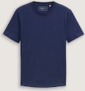 TOM TAILOR DENIM Herren Basic T-Shirt, blau, Uni, Gr. XS