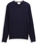 TOM TAILOR Herren Strickpullover mit Kaschmir-Anteil, blau, Meliert, Gr. M