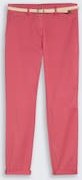 TOM TAILOR Damen Slim Chino Hose mit Gürtel, rot, Uni, Gr. 44/32