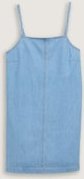 TOM TAILOR DENIM Damen Mini-Jeanskleid mit Eingriffstaschen, blau, Uni, Gr. L